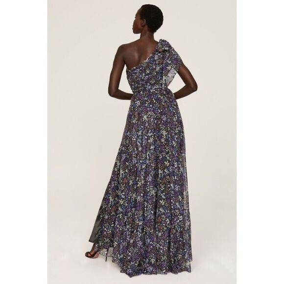 Floral One-Shoulder Maxi Dress - Picture 2 of 12